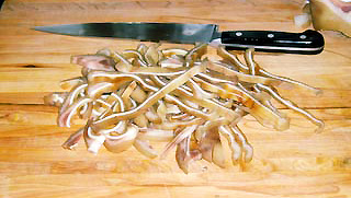 sliced pig ears