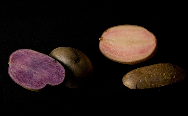 red and blue potatoes