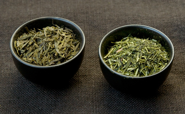 Chinese and Japanese green teas