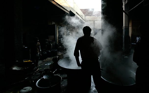 steaming indian food