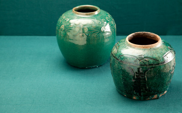 turquoise jars