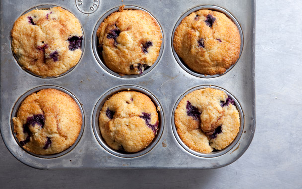 whole-wheat blueberry muffins
