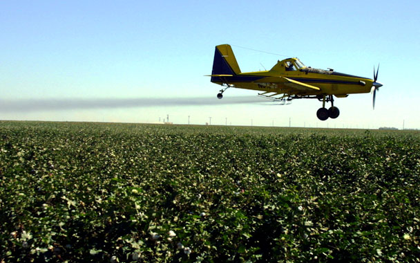 spraying crops