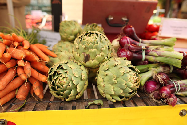 <strong>Artichokes</strong><br> Like green prehistoric flowers, these hearty artichokes sit ready for a turn in the oven and a dip in lemony butter on a balmy summer afternoon. But given the rich nature of the cuisine in Périgord Noir, they're more likely to end up cooked with foie gras and truffles.