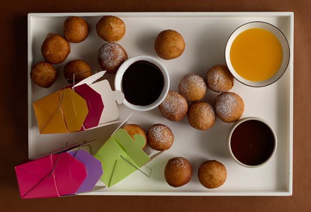 Bomboloni with Three Sauces