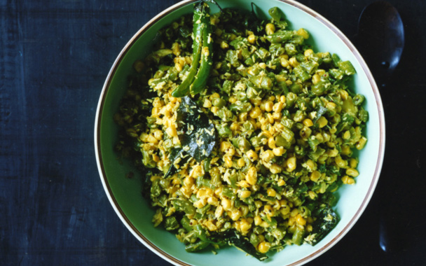 Green Bean, Corn, and Coconut Stir-Fry