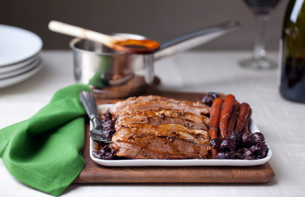 Wine-Braised Brisket with Tart Cherries