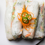 Spicy Summer Rolls with Peanut Dipping Sauce