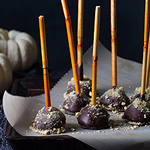 Chocolate-Covered Pumpkin Cheesecake Pops