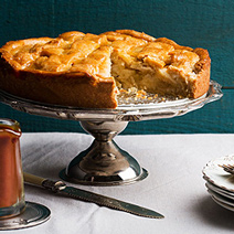 Apple Crostata with Spiced Caramel Sauce