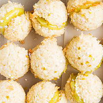 Coconut Macaroon Sandwiches with Lime Curd