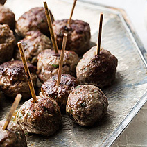 Turkish Spiced Meatballs with Pomegranate Yogurt Sauce