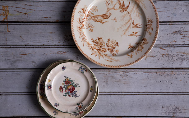 floral plates