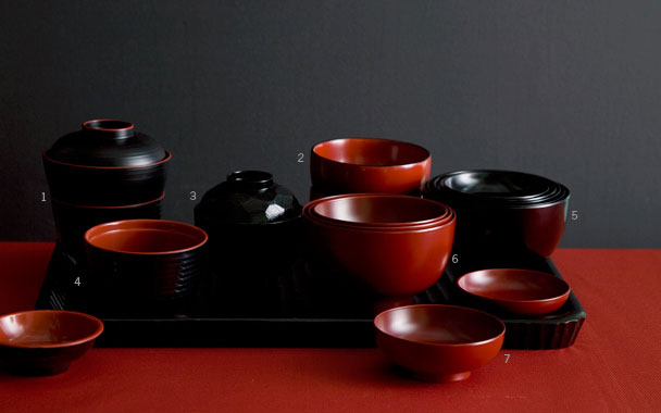 lacquered bowls