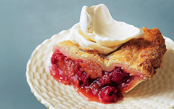 Rhubarb Raspberry Pie