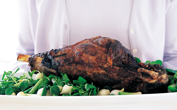 Hibiscus-Marinated Leg of Lamb