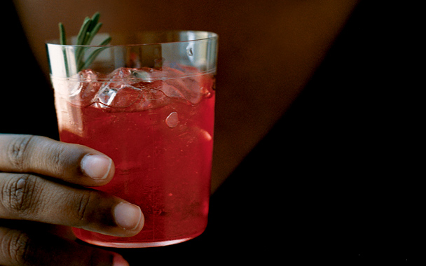 Garnet Punch (Cranberry Rosemary Cocktail)
