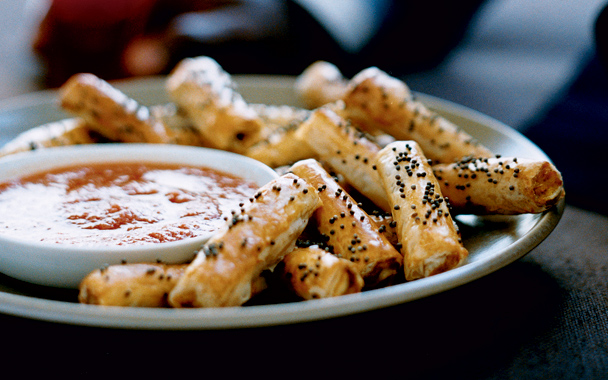 Moroccan-Style Chicken Phyllo Rolls