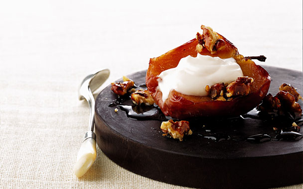 Baked Apples with Candied Walnuts 