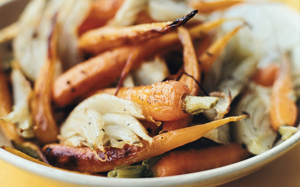 roasted fennel and baby carrots