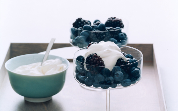 Berries with Geranium Cream