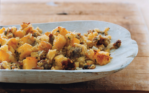 Polenta and Sausage Stuffing