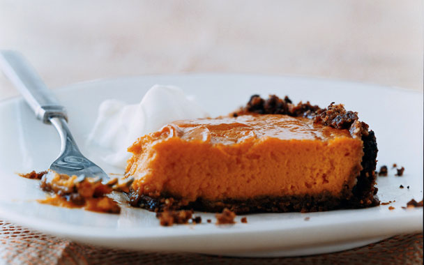 Sweet-Potato Pie with Gingersnap Pecan Crust