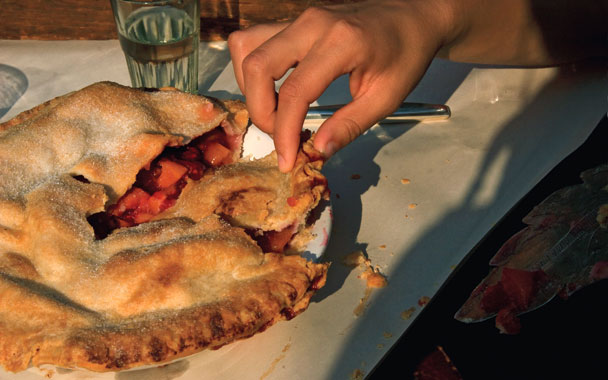 Double-Crust Nectarine Raspberry Pies