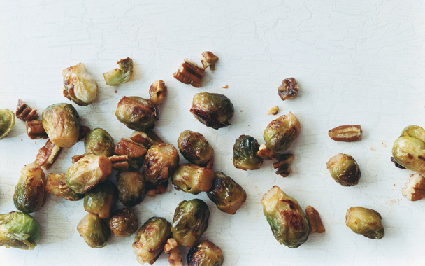 Baby Brussels Sprouts with Buttered Pecans
