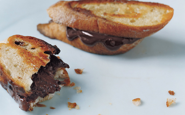 Fried Bittersweet Chocolate Bread