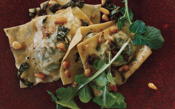 Arugula and Goat Cheese Ravioli