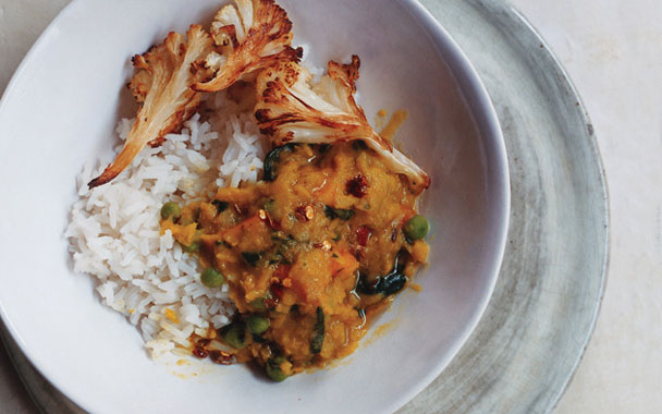 Curried Red-Lentil Stew with Vegetables