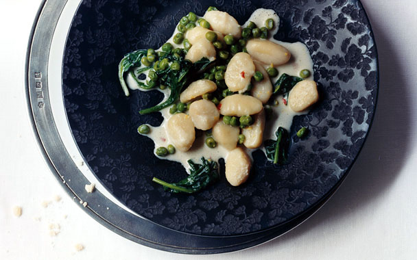 Lemon Gnocchi with Spinach and Peas