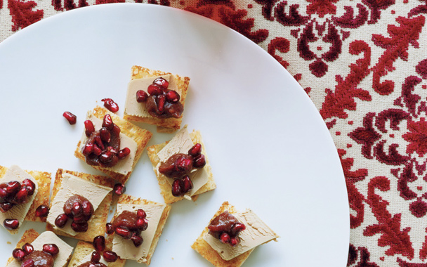 Foie Gras with Date Purée and Pomegranate