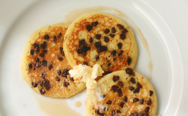 Orange Chocolate Chip Pancakes