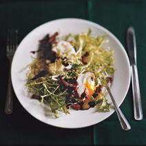Warm Frisee-Lardon Salad