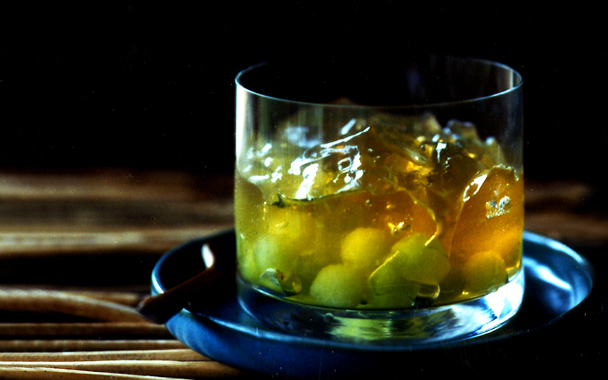 Elderflower Jelly with Honeydew Melon