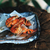 Shrimp and Daikon Salad with Ume-Shiso Dressing