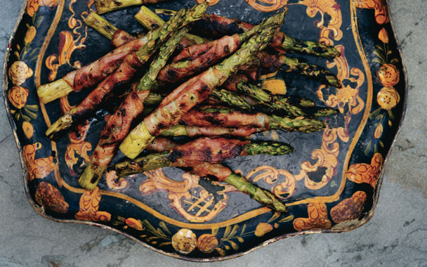 Grilled Pancetta-Wrapped Asparagus