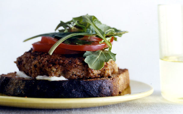 Bulgur Veggie Burgers with Lime Mayonnaise