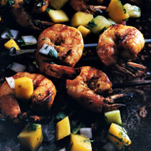 Shrimp Tikka with Fresh Mango Chutney