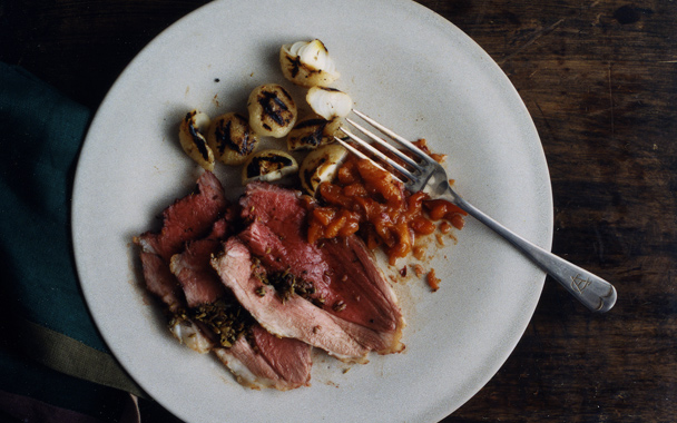 smoke-roasted lamb