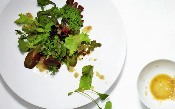 Wilted Greens with Warm Sherry Vinaigrette