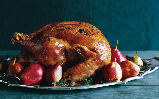 Roast Turkey with Black-Truffle Butter and White-Wine Gravy