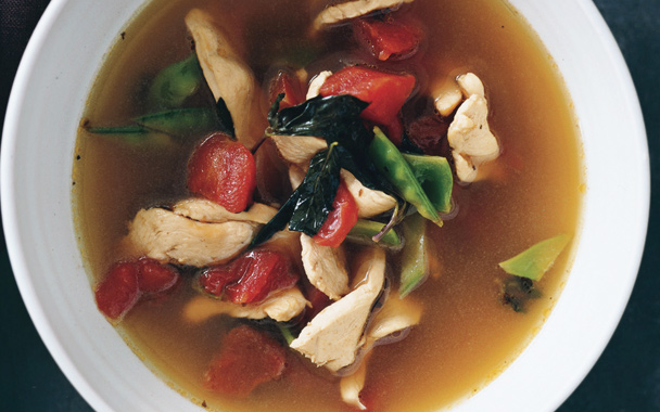 Thai-Style Chicken Soup with Basil