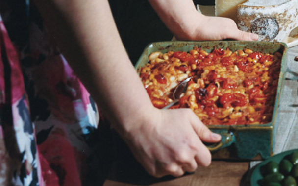 tuscan beans in summery tomato ragù