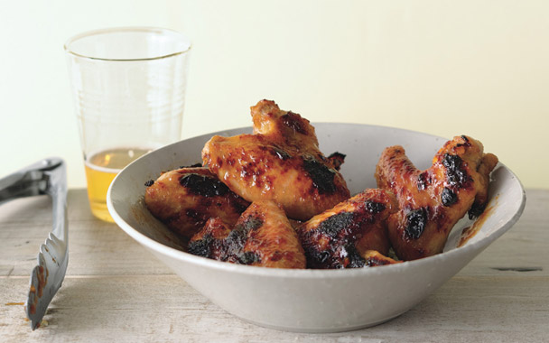 Peach-Lacquered Chicken Wings