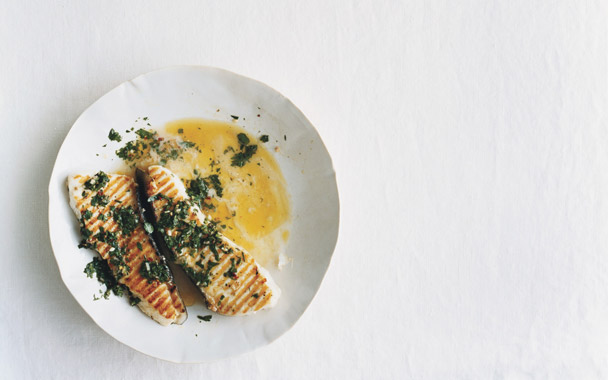 halibut with chimichurri