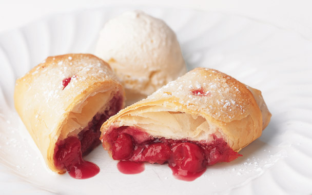 sour cherry strudels