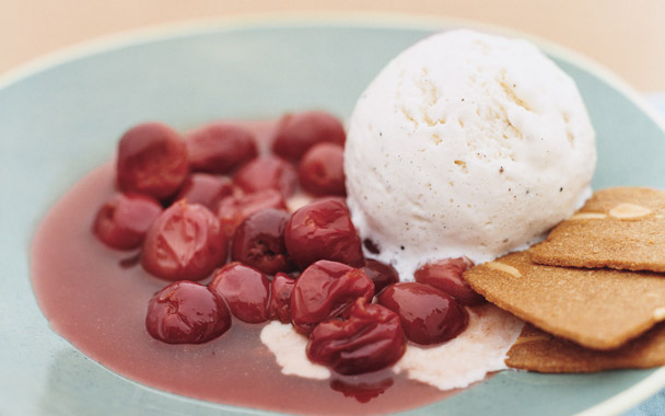 warm skillet cherries